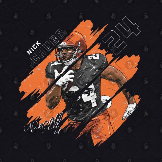 Nick Chubb Cleveland Stripes by MASTER_SHAOLIN